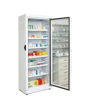 Congélateur vertical commercial à porte vitrée avec refroidissement par air et compresseur, sans givre