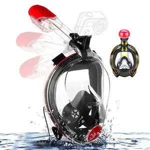 Şnorkel De Cara Breathing ta ücretsiz solunum su geçirmez dalış maskesi git Pro kamera tüplü tam yüz şnorkel maske