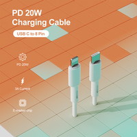 Bahan TPE 1M kabel pengisi daya USB multifungsi, kabel Data dengan kotak tampilan tabung untuk iPhone Android Printer iOS kompatibel