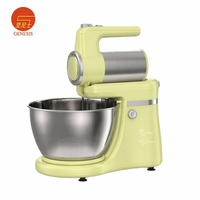 Batteur sur socle planétaire électrique sans fil, en acier inoxydable, 5 vitesses, bol mélangeur de 3,5 L, crochet pétrisseur inclus, usage domestique