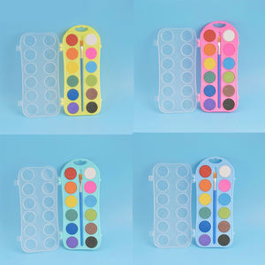 12 couleurs solide aquarelle peinture <span class=keywords><strong>gouache</strong></span> peinture avec pinceau pour enfants - Product Image 6