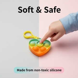 Porte-clés <span class=keywords><strong>Pop</strong></span> <span class=keywords><strong>It</strong></span> en silicone en forme de cœur à 5 trous pour la Saint-Valentin, lot de 30 jouets anti-stress pour enfants, jouet <span class=keywords><strong>Pop</strong></span> <span class=keywords><strong>It</strong></span> très populaire - Product Image 3