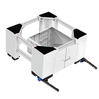 Support de machine à laver à chargement frontal avec roulettes, piédestal de lavage, rehausseur de machine à laver avec tiroir