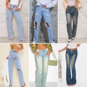 Celana Denim lurus elastis untuk wanita, celana Denim tengah pinggang elastis, celana <span class=keywords><strong>Jeans</strong></span> Vintage pinggang elastis, celana pengiriman acak, grosir - Product Image 4