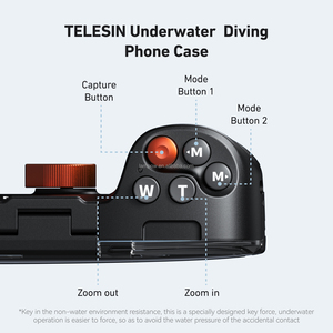 <span class=keywords><strong>TELESIN</strong></span> 2025 Nuevo Estuche Impermeable Recargable para Teléfono de 20m/65 pies para Snorkel, con Mango de Fotografía y Carga para Buceo - Product Image 4