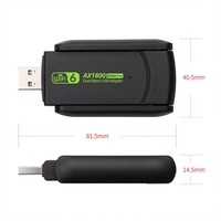 Adaptador WiFi 6 USB 3.0 de 1800 Mbps, Doble Banda 2.4GHz 5GHz, Tarjeta de Red WiFi para Computadora de Escritorio, Portátil, PC, Windows