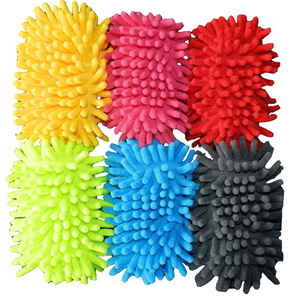 Esponja de limpieza de autos Chenille, amarilla, de alta densidad y absorbente, para lavado de vehículos, 27g - Product Image 3