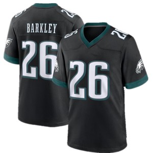 Vente en gros de vêtements pour hommes 2026 # 26 Saquon Barkley # 1 Jalen Hurts # Maillot de football américain DeJean 33, broderie dense, jersey cousu - Product Image 4