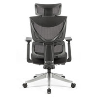 Fauteuil de bureau ergonomique moderne et confortable, pivotant, inclinable, avec appui-tête réglable, en maille, pour cadre dirigeant