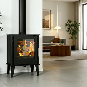 Chimenea <span class=keywords><strong>de</strong></span> <span class=keywords><strong>Leña</strong></span> para Interiores <span class=keywords><strong>de</strong></span> Tamaño Pequeño, Estufa <span class=keywords><strong>de</strong></span> <span class=keywords><strong>Leña</strong></span> que Ahorra Espacio <span class=keywords><strong>con</strong></span> Diseño <span class=keywords><strong>de</strong></span> <span class=keywords><strong>Puerta</strong></span> <span class=keywords><strong>de</strong></span> Vidrio - Product Image 4