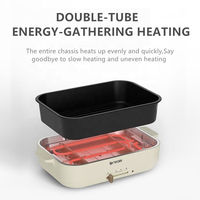 Poêle à griller électrique carrée de 3,5 L pour barbecue à usage domestique.