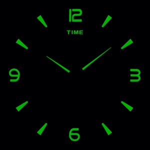 3D Luminous Wall <b>Clock</b> <b>Large</b> Size Acrylic DIY Frameless Digital <b>Clock</b> Wall Sticker Mute <b>Clock</b> for Home Office Decoration - Product Image 1
