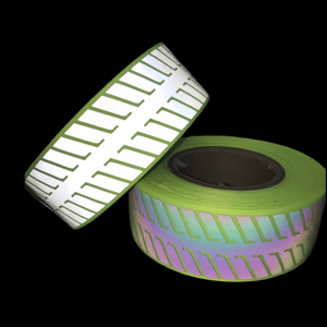 Nastro Riflettente Fotoluminescente all'Ingrosso, Fascia Iridescente Luminosa 5cm, Braccialetto a Strisce per Sicurezza Stradale, Poliestere Stampabile Non - Product Image 1