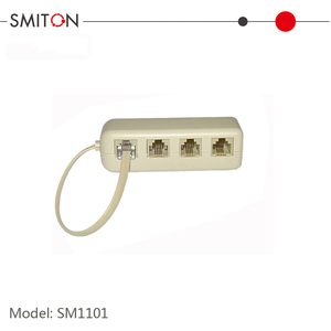 Répartiteur de câble téléphonique RJ11 6P4C à 4 voies, adaptateur séparateur de ligne à prise modulaire, accessoires ivoire - Product Image 2
