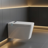 Nouveautés : WC mural intelligent avec télécommande, évacuation par siphon en P, chasse d'eau automatique et fonctions intelligentes intégrées