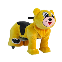 Nouveaux animaux en peluche pour enfants et adultes, à roulettes, centre commercial, jouet animal à pièces de monnaie