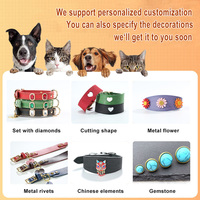 Collar de Cuero Granulado para Perro, Ajustable, con Logotipo Personalizado, Collar de Cuero Genuino para Dueños de Perros, para Paseos Diarios
