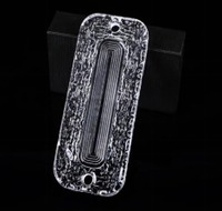 Panneaux suspendus en verre cristal poli concave-convexe en forme de longues bandes pour cloisons décoratives et décorations murales