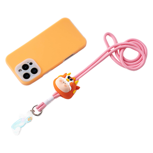カスタム 3D 立体 可愛い カートゥーン アニメ シリコン ナイロン製 キー ランヤード ネックストラップ 携帯ストラップ ロープ モバイルストラップ - Product Image 3