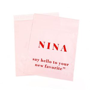 Bolsa de Envío Postal de Poliéster Rosa con Logotipo Personalizado, Impermeable, de 0.12mm de Grosor, para Ropa, Zapatos, Impresión, Mensajería - Product Image 3
