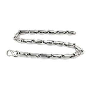 <span class=keywords><strong>Collane</strong></span> con fibbia in acciaio inossidabile 316L collana moda romanzesca a forma di cerniera oro argento Chunky catena Choker Collier gioielli - Product Image 5