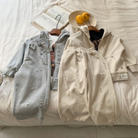 Ensemble 2 pièces pull et sweat à capuche déchiré tendance pour enfants, collection automne 2026, vente en gros