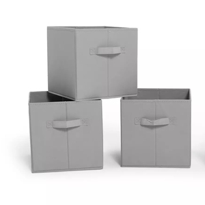 Boîte carrée de collecte de jeans en <span class=keywords><strong>toile</strong></span> boîte de rangement pour l'organisation de la maison poubelle seau boîte de rangement pliable pour enfants bébé panier de rangement en tissu - Product Image 6