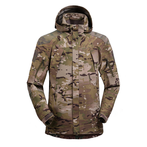 3L Camouflage Tactical Outdoor Jacket Waterproof Windproof Hooded Hunnting Coat Nylon Shell Polyester Doublure - Product Image 3