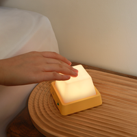Lampe de nuit rechargeable LED intelligente avec bouton tactile, lampe de table pour chambre à coucher, veilleuse tactile pour enfants, cadeau pour chambre à coucher