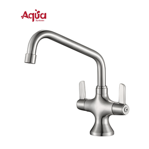 Classic Single-hole Kitchen Faucet With 360degrees Swivel Spout Hot Cold Bathroom Sink Tap ss304 Ceramic For Commercial Kitchen - Product Image 1
