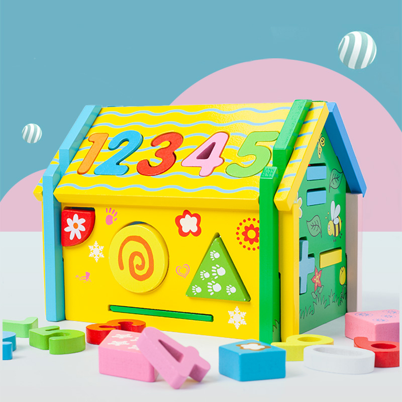 Многофункциональные деревянные развивающие игрушки-кубики для детей