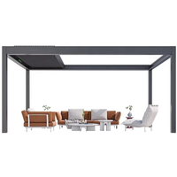 Auvent de pergola à toit en persienne pliable, motorisé, étanche et rétractable, design pliable en aluminium pour balcon