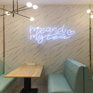Logotipo de decoración de tienda de té de burbujas personalizado letrero de neón diseño de logotipo de negocios diseño de letrero para decoración de restaurantes - Product Image 2