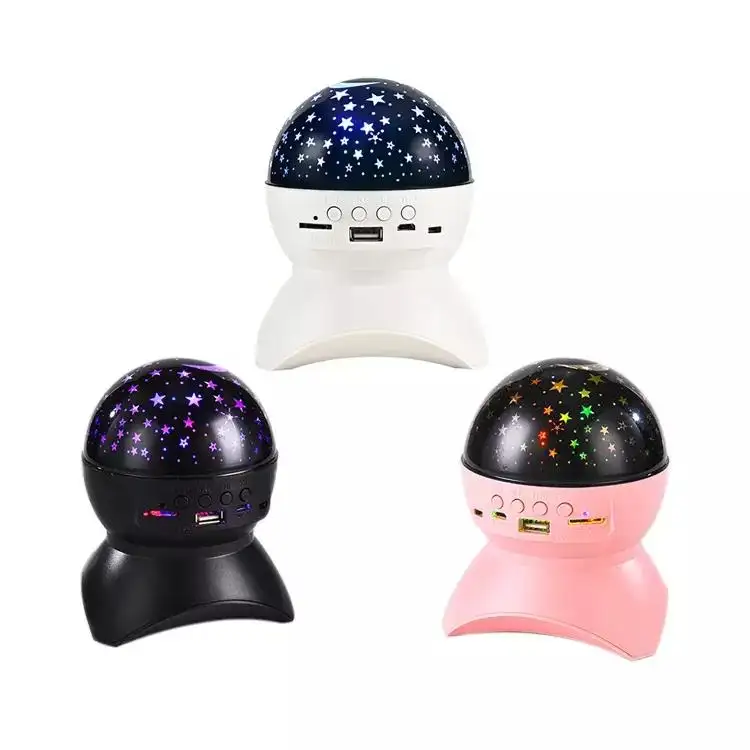 LED Star Projection Light Wireless BT Speaker Kids Bedroom Night Light Music Disco Ball DJ Speaker Party Stage Christmas
