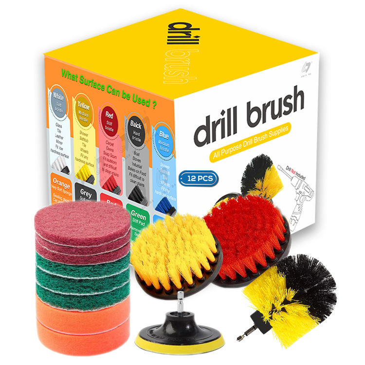 Customized Drill Cleaning Brush Kit 12 Pcs For Household