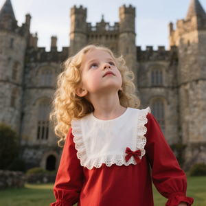 Top Boutique a maniche lunghe per ragazze primavera autunno abbigliamento per bambini con risvolto in legno Design orecchio t-shirt <span class=keywords><strong>Polo</strong></span> da ragazza - Product Image 5