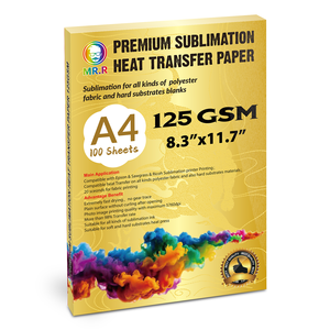 Papel de transferencia de calor <span class=keywords><strong>por</strong></span> sublimación M R.R Premium 125gsm A4 100 hojas <span class=keywords><strong>por</strong></span> paquete - Product Image 4