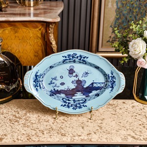 Vajilla de porcelana estilo italiano al por mayor, plato redondo de 13 pulgadas, empaque en caja de regalo. - Product Image 6
