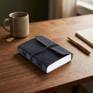 Crazy Horse Handmade Stitching Personalised Genuine Leather <b>Mini</b> Pencil Gift Customized A4 Leather <b>Notebook</b> Cover 80 Sheets - Product Image 3