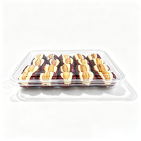 Emballages personnalisés, sûrs, jetables, recyclables, transparents, en plastique PET, pour biscuits, gâteaux, pain, pâtisseries, noix, emballages alimentaires avec couvercles