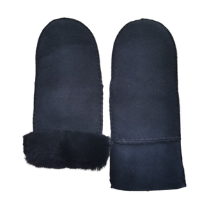 Mitaines en peau de mouton cousues à la main pour hommes, doublure en fourrure, double face, pour l'<span class=keywords><strong>hiver</strong></span> et l'extérieur - Product Image 3