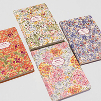 Carnet à couverture rigide florale, bloc-notes en papier coloré, journal cousu avec fil estampé or, livre de planification, cadeau
