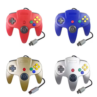Mando de juego con cable y vibración para 64 N64 USB - Agarre cómodo