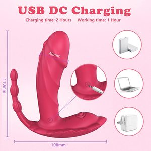 Celana dalam Kelinci wanita mainan seks Vagina Masturbator dewasa klitoris mainan seks Vagina pemijat Anal beton USB <span class=keywords><strong>Vibrator</strong></span> tongkat AV Vagina - Product Image 2