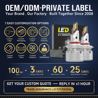 Ampoule de phare LED G20W 9005 9006 personnalisée en usine, 140W 36000 Lumens 9-60V 6000K, avec ventilateur et caloducs en cuivre, vente en gros pour les distributeurs