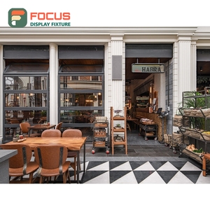 ตู้โชว์กาแฟสมัยใหม่ ผิวลามิเนตไม้ สำหรับร้านเบเกอรี่ ตู้โชว์ร้านกาแฟเชิงพาณิชย์ - Product Image 1