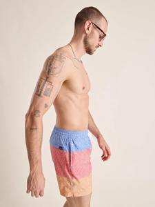 Men's Color Blocked Board Shorts Dot Pattern Drawstring Quick Dry Mid Waist Short Length Casual Swim Trunks - Product Image 2
