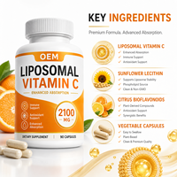 Capsules de Vitamine C pour Adultes OEM, 90 Comprimés, Haute Absorption, Complément Alimentaire, Soutien au Collagène, Renforcement de l'Immunité, Antioxydant