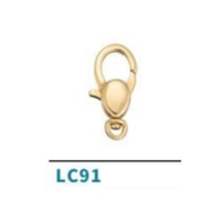 Accessoire de bijouterie : Fermoir mousqueton en or massif 14K 18K, composants de bijoux en or pur 14K