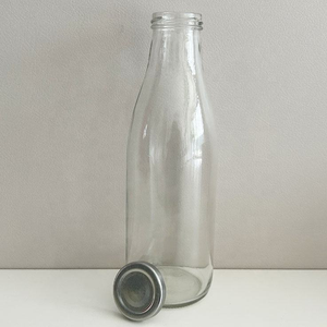 Bouteille en verre de 1 L (32 oz) de style français <span class=keywords><strong>Le</strong></span> <span class=keywords><strong>Parfait</strong></span> pour la conservation, avec bouchon à vis en métal de 48 mm, pour eau, kombucha, kéfir, jus - Product Image 1